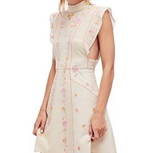 Free People riviera embroidered illusion dress